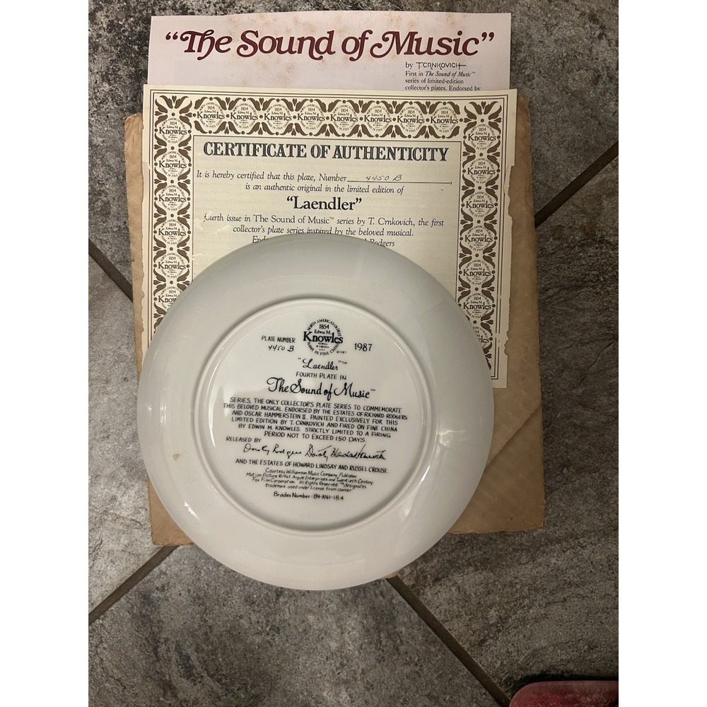 6 EDWIN KNOWLES THE SOUND OF MUSIC COLLECTORS PLATES COMPLETE SET LOT COAS*BOXES - Picture 6 of 14
